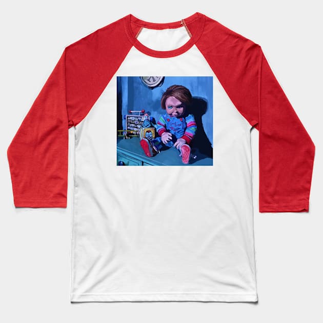 Chucky Childs Play 2 Baseball T-Shirt by Art Of Lunatik